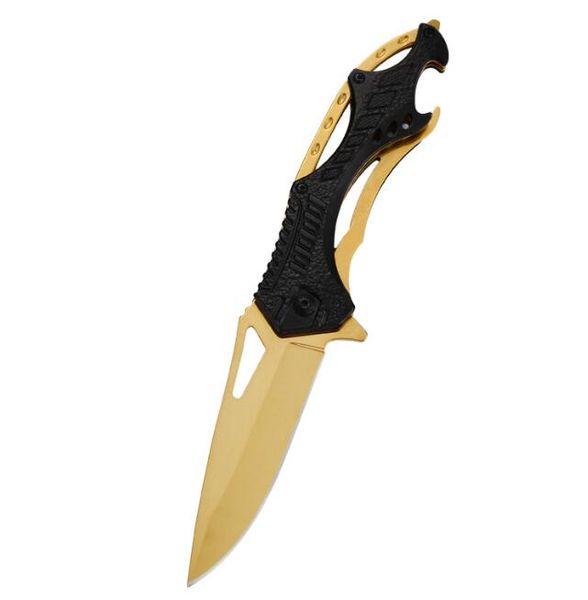 Coltello pieghevole tattico portatile Sopravvivenza all'aperto Coltello tascabile da campeggio Manico in alluminio Coltelli a lama affilata in acciaio inossidabile mulitifunzionale Strumento EDC