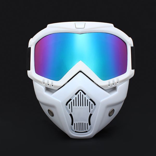 Outdoor-Brille Weiß Radfahren Reiten Motocross Sonnenbrille Ski Snowboard Brille Maske Brille Helm Taktisch Winddicht Motorradbrille Masken 230508