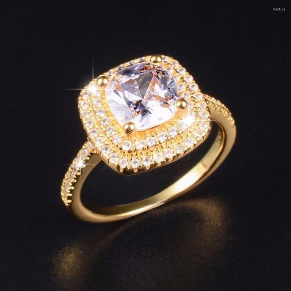 Кластерные кольца бренд настоящий солидный 925 Серебряные 14-километровые свадебные украшения для женщин 3CT Моделируемая бриллиантовое обручальное кольцо 5-10
