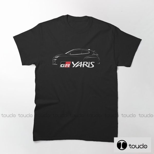 Erkek Tişörtler Gr Yaris Silhouette Beyaz T-Shirt Punk Rock Tee Yetişkin Erkek Yaz tarzı Pamuk Tişört S-XXL Siyah 230508