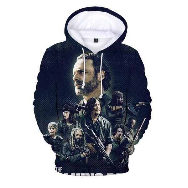 Erkek Hoodies Sweatshirts 2023 Erkek Kadınlar Sonbahar Kış Kış Kapüşonlu Hip Hop Sokak Güzergahı Büyük Boy Korku TV Drama 3D Baskı Kids