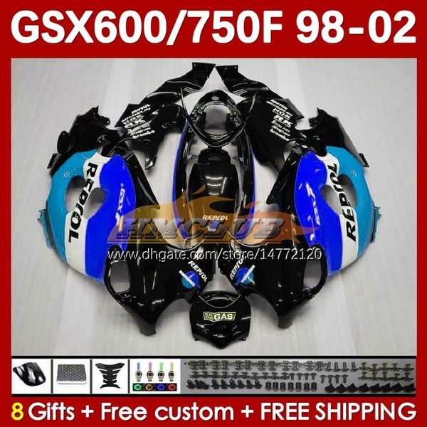 Körper für SUZUKI blau respol GSXF750 GSXF600 KATANA GSXF 600 750 CC 600CC 750CC 1998 1999 2000 2001 2002 169No.82 GSX750F GSXF-600 GSXF-750 GSX600F 98 99 00 01 02 Fair ing