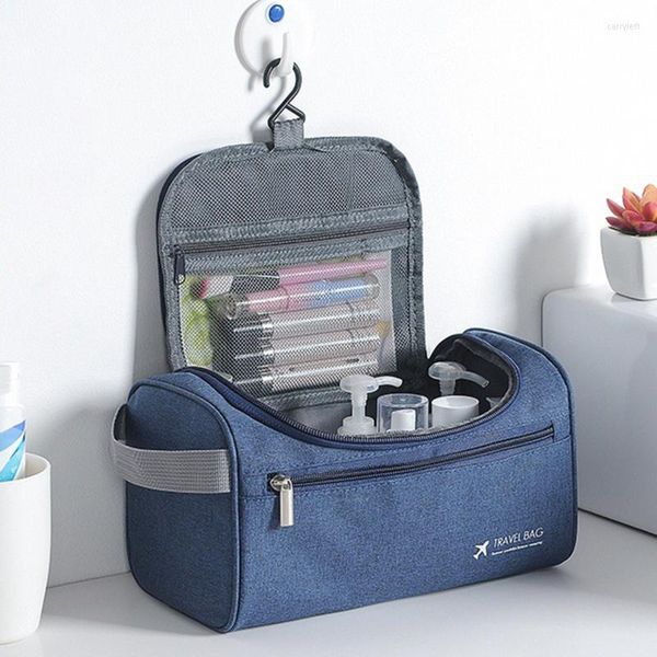 Borse cosmetiche Uomo Business Borsa portaoggetti portatile Articoli da toeletta Organizzatore da viaggio da donna Borsa impermeabile da appendere