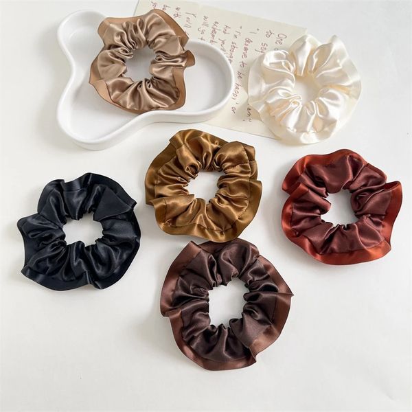 Sciarpa per capelli da donna Scrunchies Supporto per coda di cavallo Fiocchi per la testa Elastici per capelli Anello Gioielli di moda