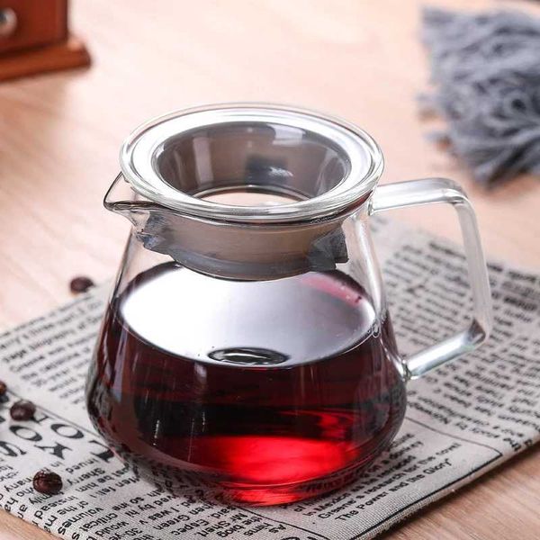 Кофейные горшки многоразовый теплостойкий чайный чайник -капельный чайник с силиконовой крышкой Портативный стеклянный кофейный кофейный кофей
