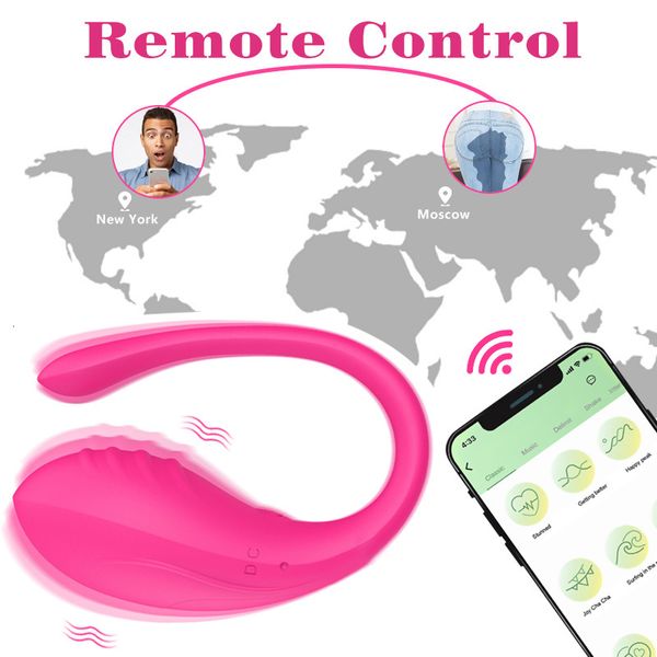 Vibratoren Drahtloser Bluetooth G-Punkt-Dildo-Vibrator für Frauen APP-Fernbedienung Wear Vibrating Egg Clit Female Panties Sex Toys for Adults 230508