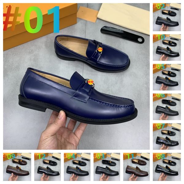 Scarpe da uomo di lusso in vera pelle nero marrone coccodrilli modello stampato slip-on scarpe da uomo moda uomo formale scarpe oxford taglia 38-45