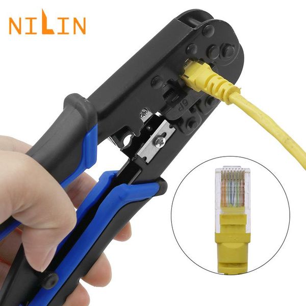 Tang Cable Clamp Crimp Tool Cavo di rete Cricchetto Pinza a crimpare per 4P 6P 8P RJ11 RJ12 RJ45 Multi Herramienta Que Prensa