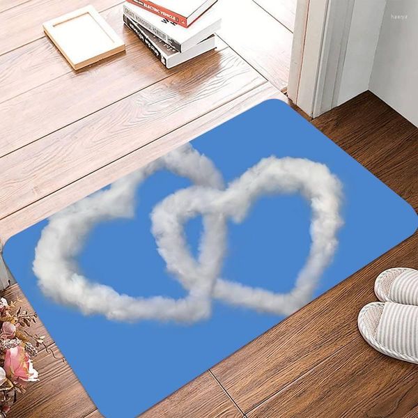 Teppiche Abstrakte bunte süße Liebe Herz Süßigkeiten rosa schöne Fußmatte Teppiche für Wohnzimmer Badezimmer Küche rutschfeste Flanellmatte