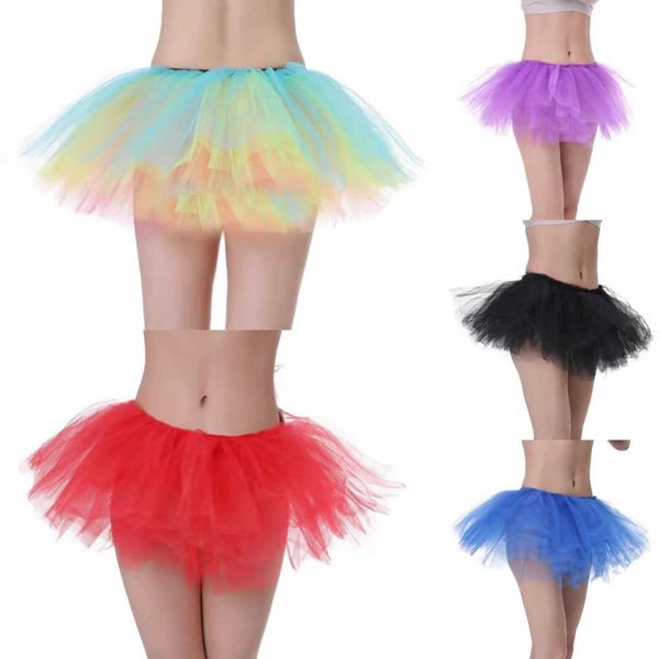 Röcke Erwachsene weibliche Tutu Rock 5 Layered Tutu Mini Ballkleid Rock Frauen Dame Tüll Prinzessin Party Röcke Sexy Club Short Pettiskirt P230508