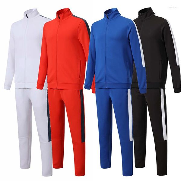 Running sets Jackets jovens calças define homens homens em branco Tilhas de futebol Treinamento de basquete Treinamento Home Jogging Outdoor Sport