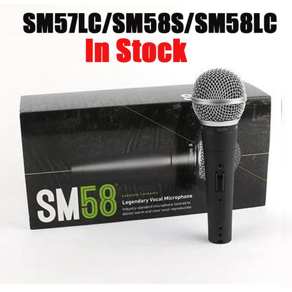 Hight Quality SM58S SM58LC SM57 Microfone com fio com troca vocal karaokê portátil Cardioid Dynamic Mic para encontrar canto vs beta SM58 LC SM57LC