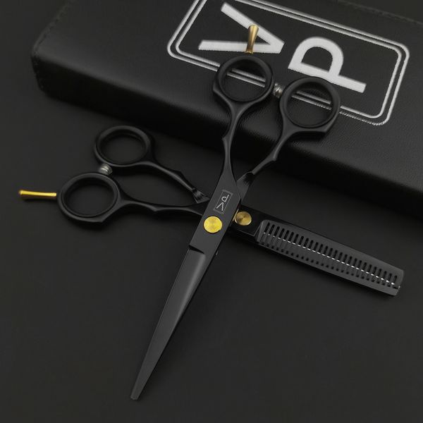 Tesoura de cabelo 5.5 '' '440c Aço inoxidável Scissor Ceradurente profissional Scissors Scissors Cabelo Cabelo Cardim de cabeceira de salão Rainning Shears Conjunto 230508