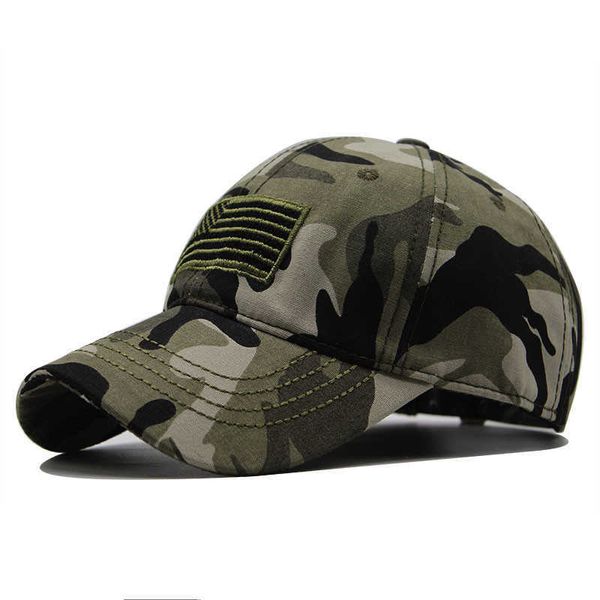 Snapbacks New Men Men USA Bandeira Camuflagem Camuflagem Baseball Bordado Bordado de algodão Tactical Hap