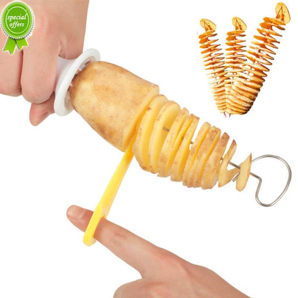 Neue Protable Kartoffel BBQ Spieße Für Camping Chips Maker Kartoffel Slicer Kartoffel Spirale Cutter Grill Werkzeuge Küche Zubehör