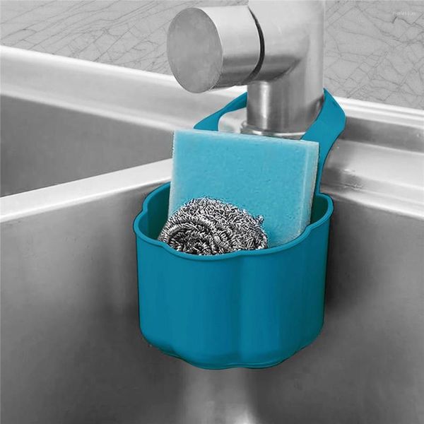 Ganci Spugna da cucina Supporto di scarico PP Gomma WC Sapone Scaffale Organizzatore Rack di stoccaggio Cestino Panno di lavaggio Strumenti Rubinetto montato