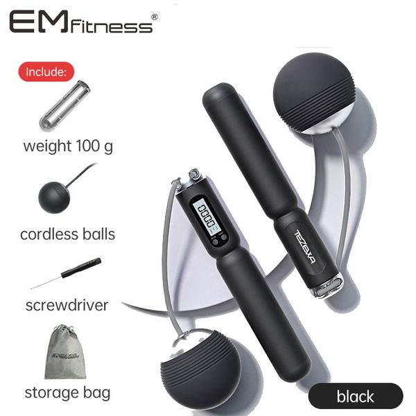 Cordas de salto sem fio Electronic Salping Rope Gym Fitnessless Salping Smart Jump ROP