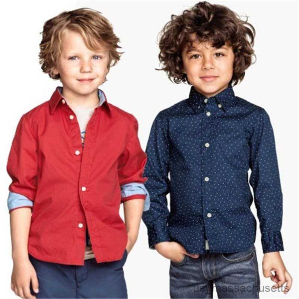 Camicie Spring Children camicie Nuova moda Cotone Solido Cotton di buona qualità Sambruoni per ragazzi per ragazzi camicie per bambini camicie per bambini