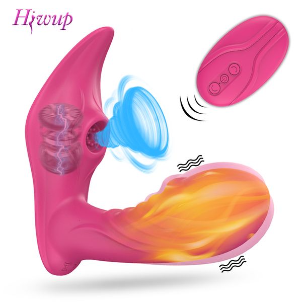 Vibratoren Drahtlose Fernbedienung Dildo Höschen Vibratoren Weiblicher G-Punkt Klitoris Sauger Klitoris Stimulator Paare Sexspielzeug für Frauen Erwachsene 230508