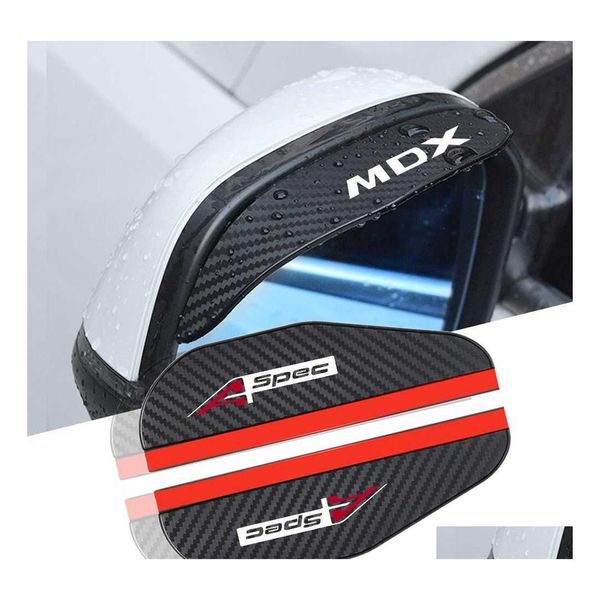 Sunshade de sol para acura aspec tlx mdx rdx ilx 2pcs retrovisor espelho espelho de fibra de carbono acessórios de chuva Drop Mobiles MOTORCYCLES INT DHDKU