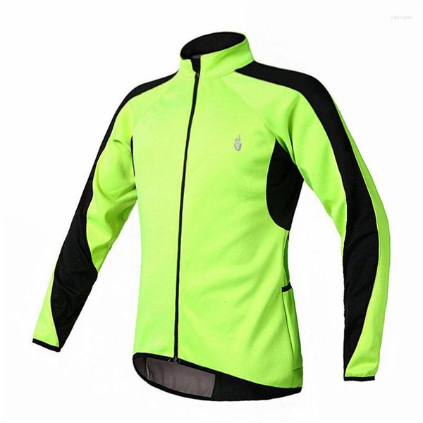 Rennjacken Fluoreszierend Grün Fahrradjacke Männer Frauen Wasserdichte Fahrradbekleidung Camisa Ciclismo Thermovlies Winter Radfahren