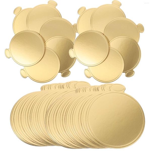 Set di stoviglie 100 fogli Sottotorta rotondi Battiscopa Trim Cerchio Patries Cartone Topper di compleanno Torte Piatti di carta Cupcake Display