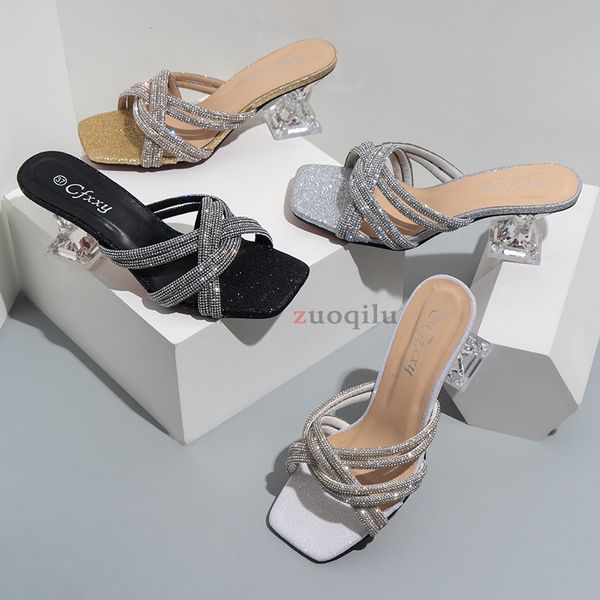 Sandali Sexy da donna Scarpe con tacco alto trasparenti Accessori per cursori Sandali Summer Beach Scarpe da donna con flip da donna 230506