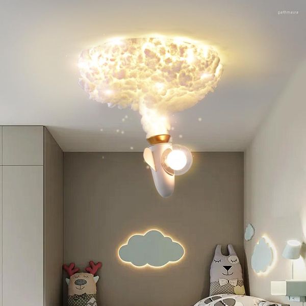 Lampadari Lampadario a razzo per la camera dei bambini Camera da letto Studio Asilo nido per bambini Lampada da soffitto a led moderna creativa Illuminazione per bambini