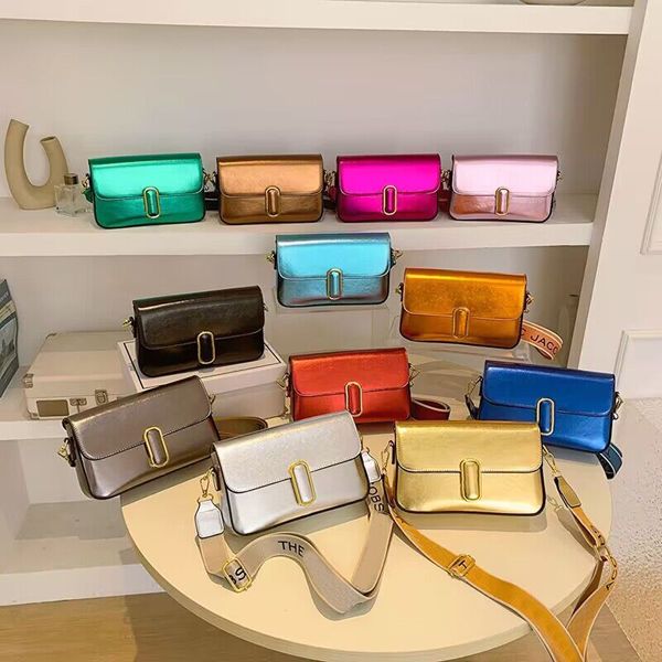 Bolsas de designer de couro da moda Bolsa de estilo multicolorido Bolsa de mensageiro dupla superior transversal Bolsa feminina removível e ajustável Bolsa de ombro com alça de correia por atacado