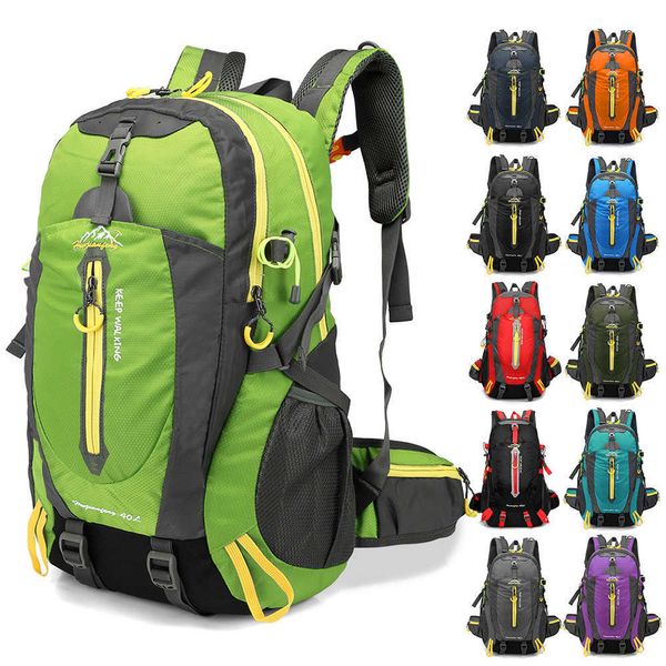 Pacotes de mochila 40L resistente à água mochila de viagem ao ar livre acampamento caminhadas laptop daypack trekking subir sacos de volta para homens mulheres p230508