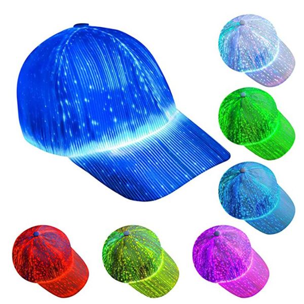 Accendi a LED Lighting Baseball Caps Baseball Outdoor Sun Protection Performance Cap Fashion Trend Leisure per Bar Night Light Party Glowing Cappello