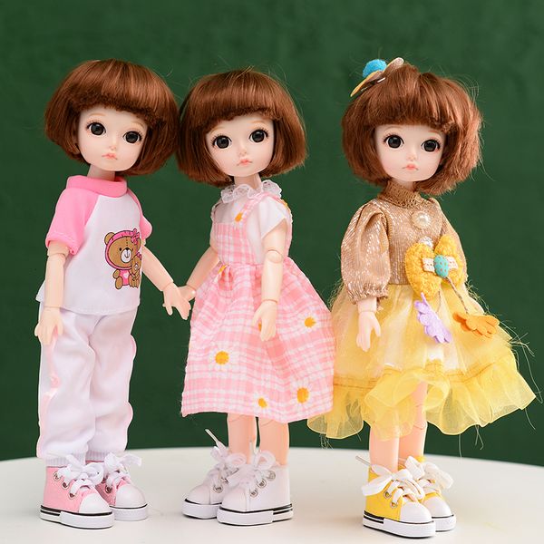 Bambole 1/6 BJD Bambola con snodi sferici per ragazze Session Sisters Bonecas Princess Cool Fair Kawaii Baby Match 5cm Sneakers Giocattoli per bambini 230508