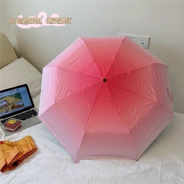 Зонтики Joylove Pink Gradient Umbrella Sun и Rain Sunshade Sun зонтик Три-раз