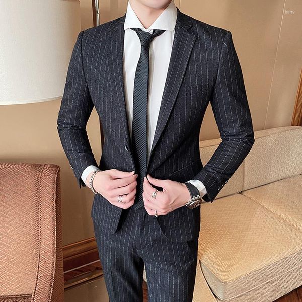 Ternos masculinos Jaqueta Pant Design Suit Men Fashion 2023 Business Wear formal Wear Slim Fit Wedding para 4xl-M