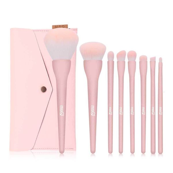 Strumenti per il trucco MSQ 8PCS Set di pennelli per trucco rosa Fondotinta in polvere Ombretto Fard Moda professionale Make Up Candy Strumento cosmetico con borsa 230508