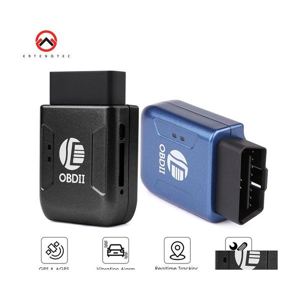 Altri ricambi auto Mini Car Gps Tracker Tk206 Gsm Gprs Veicolo Obd Ii Real Time Quad Band Antifurto Vibration Alarm Pk Ob22 Drop Deliv Dhajh