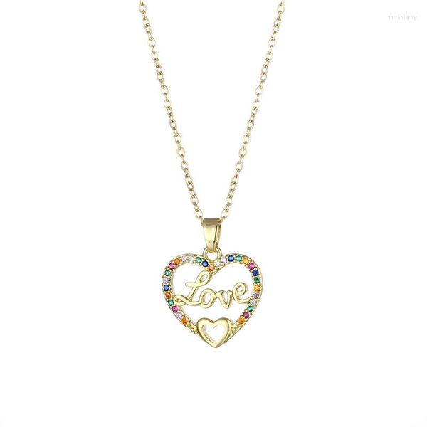 Цепи День Матери Ювелирные украшения Подарки Полово Сердце Письмо любовное ожерелье моды