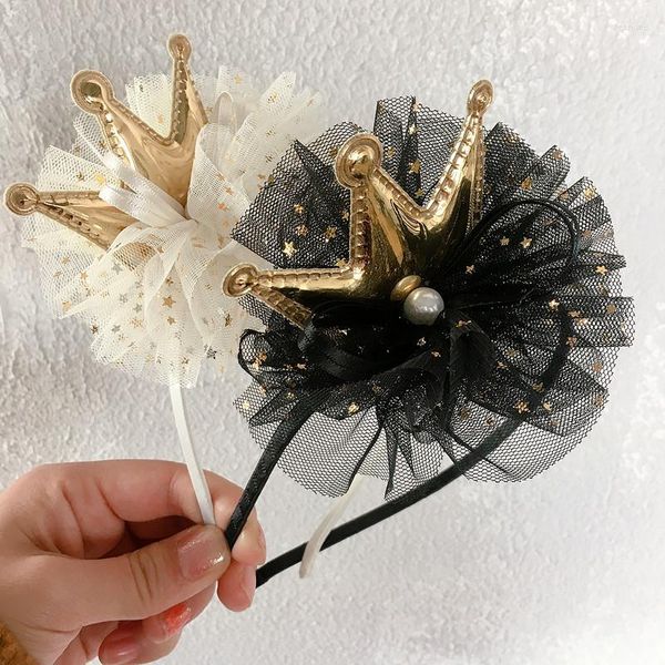 Haarschmuck Stirnbänder für Kinder Mädchen Prinzessin Haarbänder Garn Krone Bogen Knoten Blumenkind Koreanisch handgefertigt Großhandel