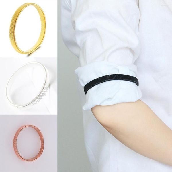 Bangle 1PC Unisex elastico bracciale manica camicia supporto donna uomo elasticità polsini cinturini per abbigliamento sportivo da festa goccia