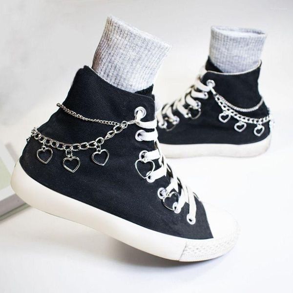 Неклеты 1PAIR Шарм Tassel Heart Pendation Boot Boose Sneakers Ювелирные украшения для женщин унисекс