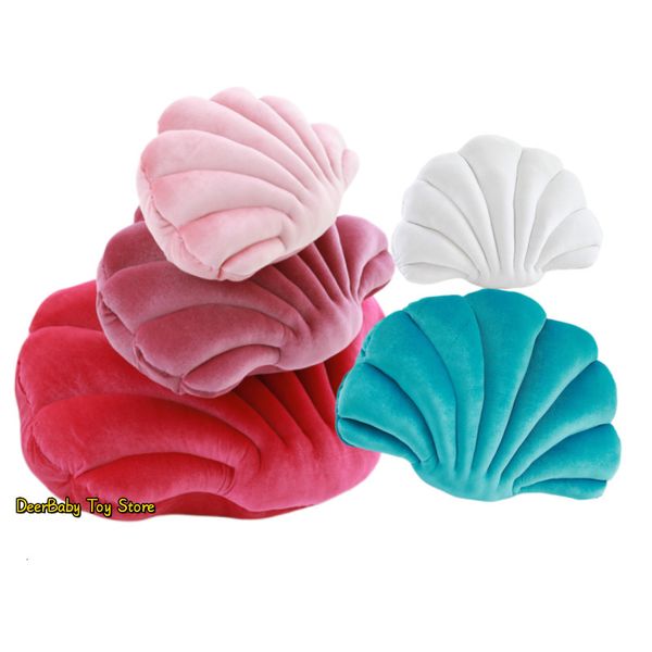 Bambole di peluche Coreano Velluto Conchiglia Simulazione Peluche Cuscino Colore pieno Cuscino di alta qualità Grande formato Home Po Decor Regalo speciale 230508