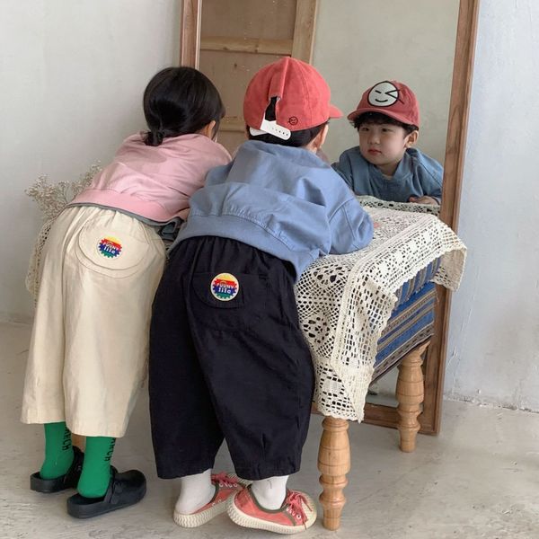 Pantaloncini 3098B Pantaloni a gamba larga per bambini Ragazzo coreano Allentato Moda autunnale Pantaloni casual per bambina 230508