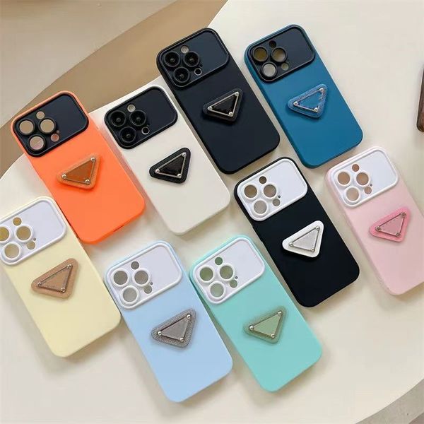 Designers Luxurys Telefone Case para iPhone7/8 11 11Pro 12 12Pro 13 14 Dois - In - One Splicing Color Contrast Abrasive Leather Phone Case