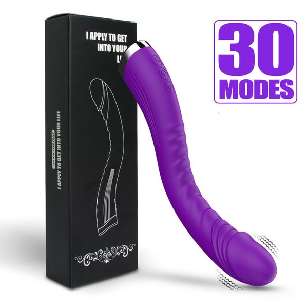 Vibratoren 30 Modi Vibrator für Frauen Leistungsstarker Vibro-Dildo Intimate Female Stimulator Klitoris Zauberstab Erotic Sex Toys Adult Supplies 230508