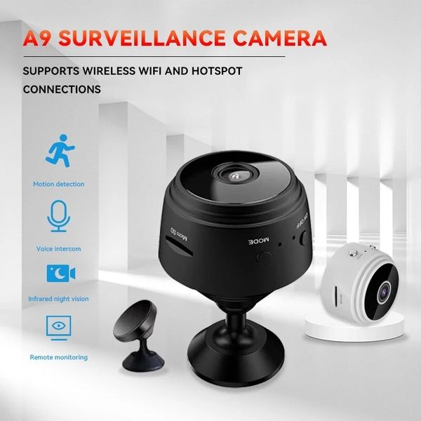 A9 Wi -Fi Mini Camera HD 1080p Беспроводной видео -рекордер.