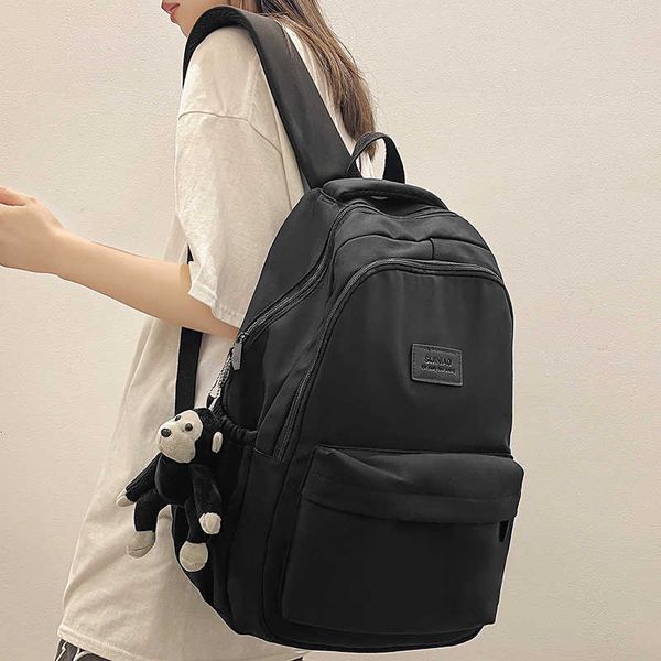 Borse da esterno Zaino da donna in nylon impermeabile universitario di alta qualità Zaino da scuola per ragazza adolescente Zaino per laptop stile coreano P230508