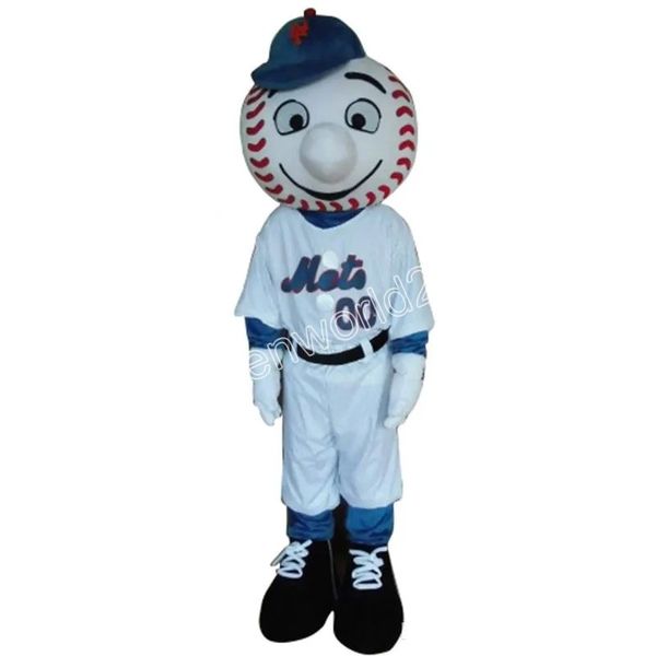 Trajes de menino profissional mascote de beisebol Simulação de figurino de caráter de desenho animado