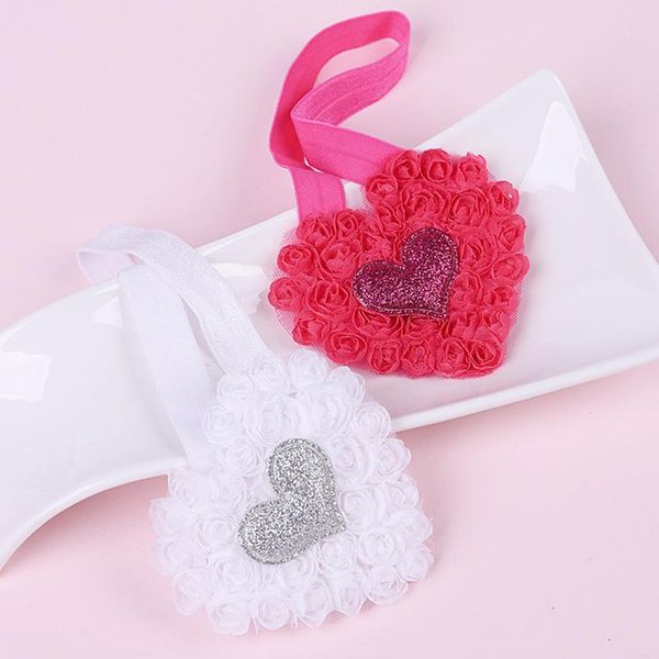 Haarschmuck Spitze Baby Mädchen Stirnband Polyester für Kinder Stickerei Rose Haarband Liebe Säuglingsstirnbänder Born Po Requisiten