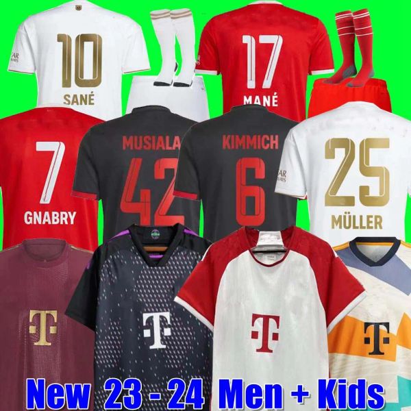 2023/24 Fußballtrikot SANE 2022 2023 Fußballtrikot GORETZKA GNABRY camisa de futebol Oktoberfest Herren Kinder Kits KIMMICH Fans Spieler 50. Bayern München JOAO CANCELO