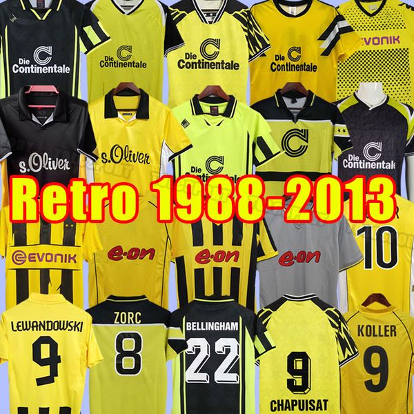 retro Dortmund camisas de futebol clássico vintage camisas de futebol Lewandowski ROSICKY BOBIC KOLLER REUS Moller top 00 01 02 12 13 88 89 90 94 95 96 97 98 99 2012 2013 2000 2001